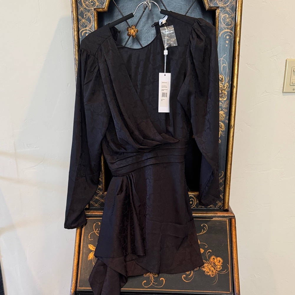 Ronny Kobo Collection Elegant Black Long Sleeve Dress
